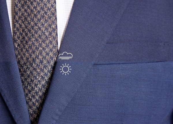 Loro Piana - Deep Blue Tic Weave