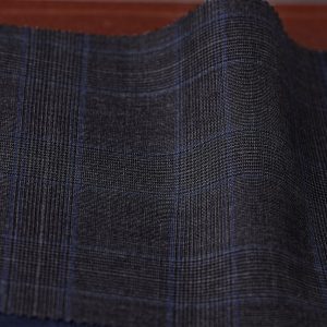 Loro Piana grey glenplaid fabric