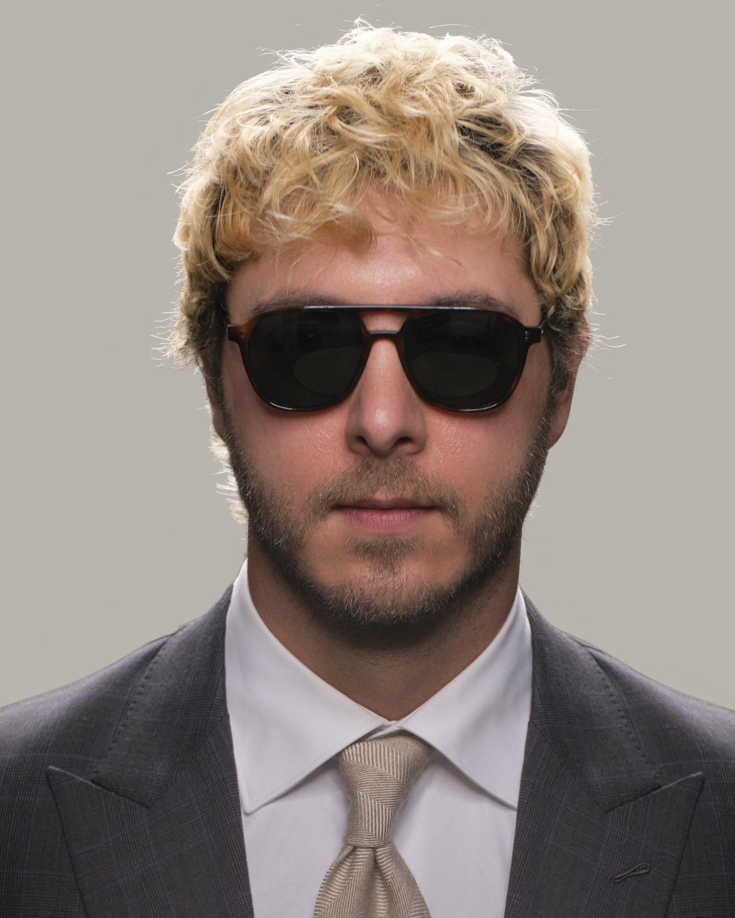 Man in Grayman and Company tortoise 155a ballistic aviator sunglasses